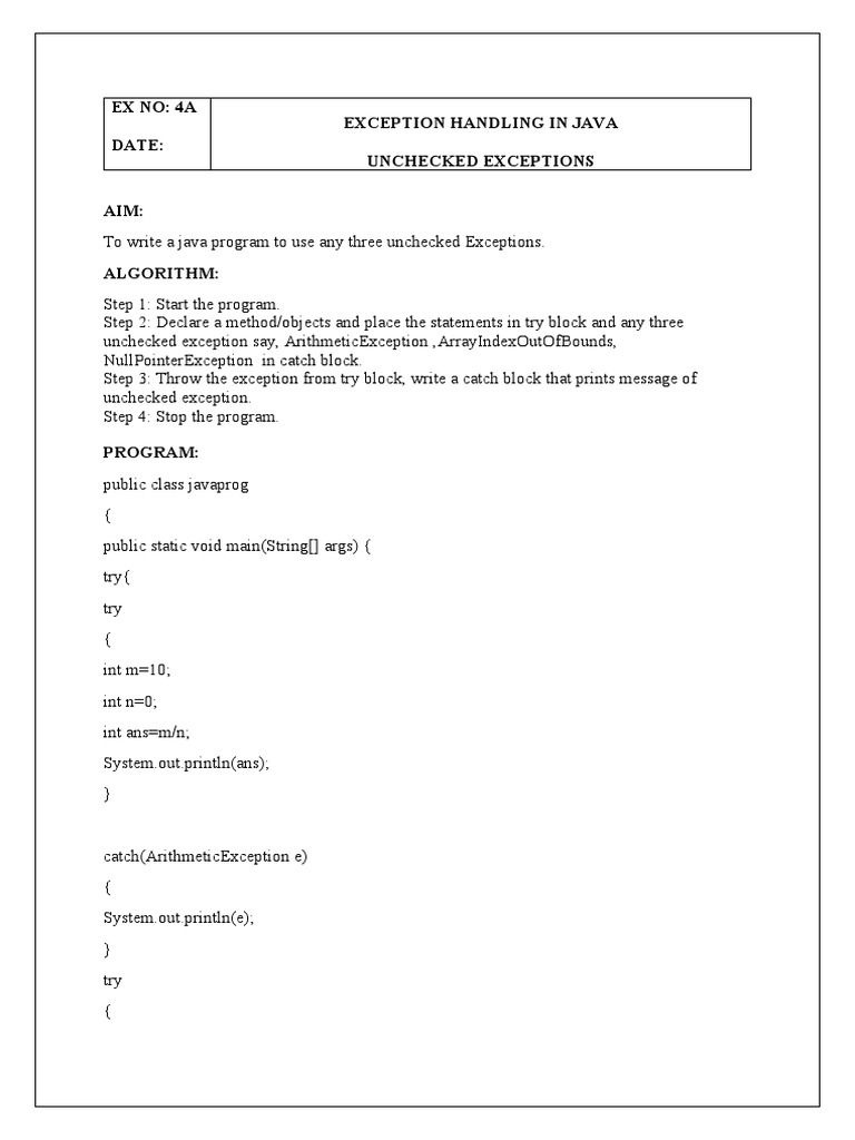 Oops Exception Handling | PDF | Computer Science | Computer Engineering