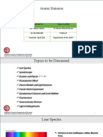 Atomic Emission: Presented by Supervised by