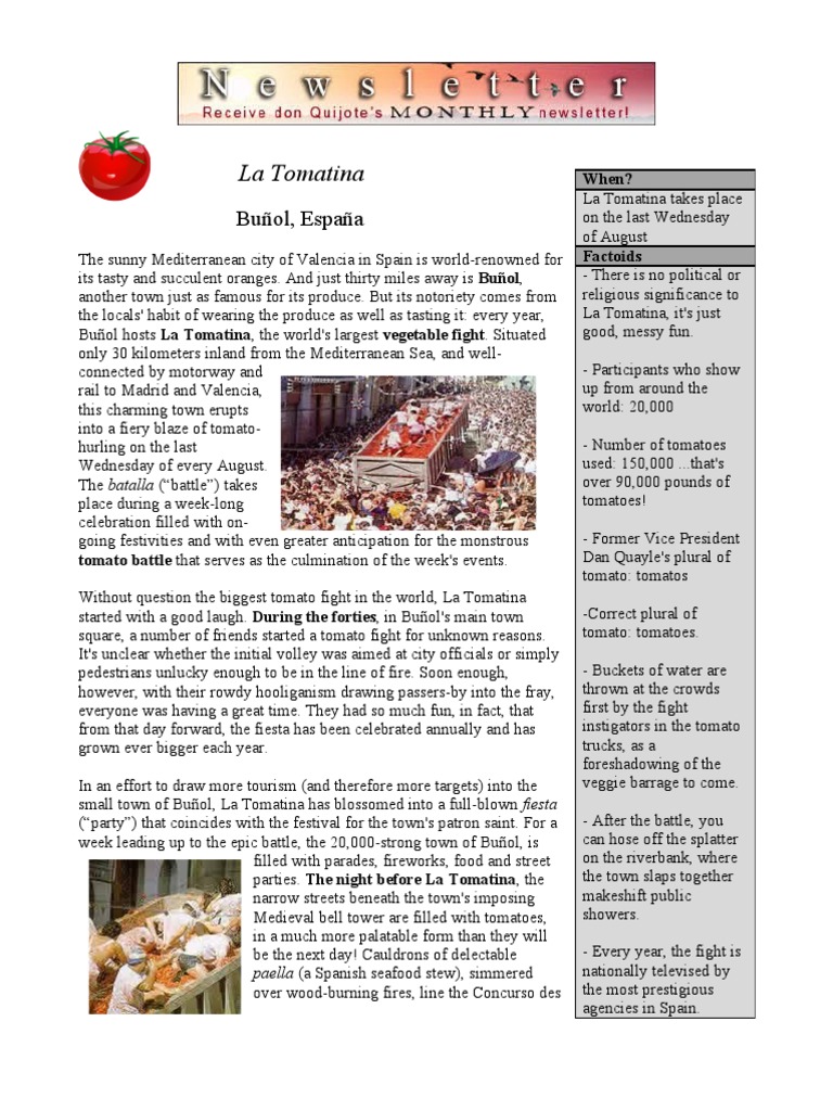 Pinnola Sub Lesson Plan 4 Tomatina Entertainment Events Festival