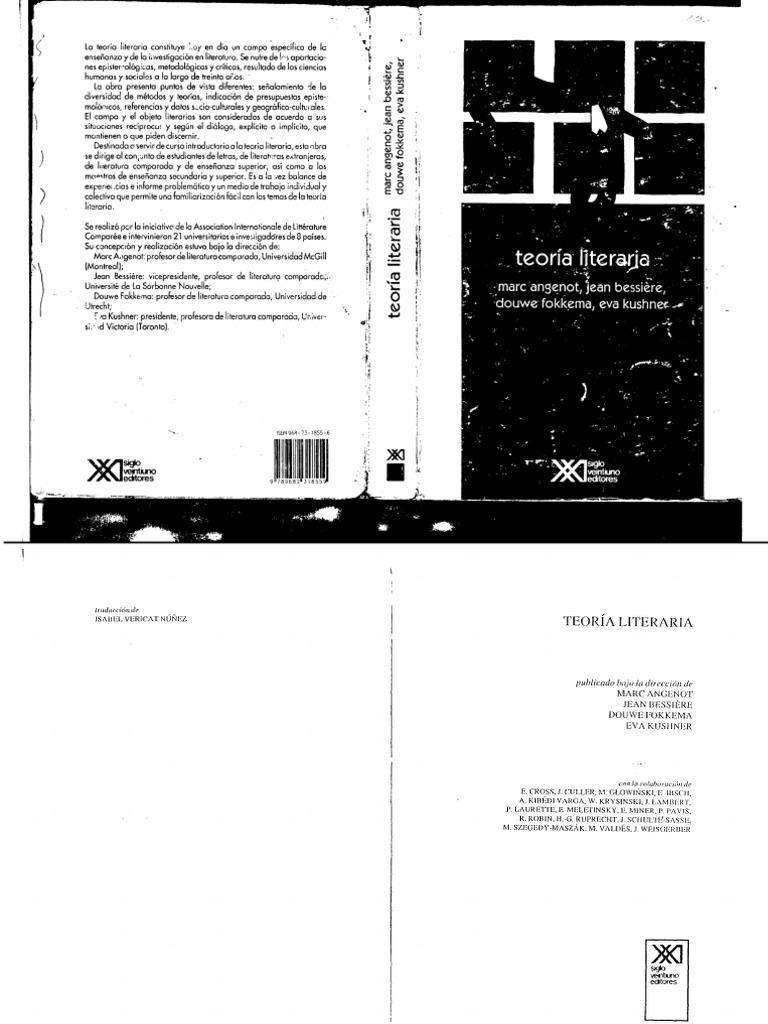Angenot Marc Teoria Literaria PDF Teoría Cognición imagen