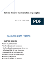 2° ALIMENTOS RAÍSSA Cálculo Do Valor Nutricional Da PANCAKE - EXERCÍCIO