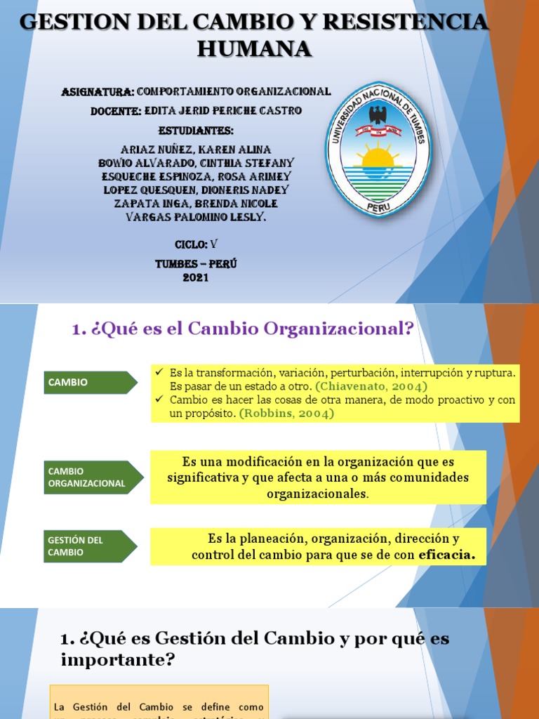 Trabajo de Gestion - Del - Cambio | PDF | Las emociones | Comportamiento