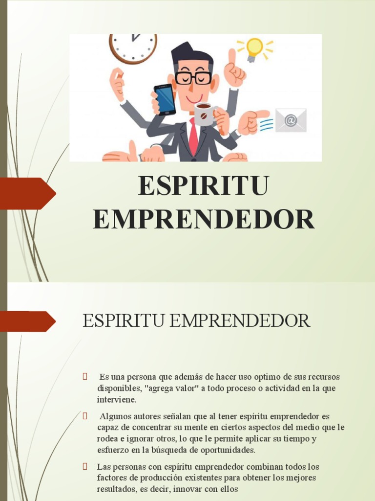 Espiritu Emprendedor | PDF | Crecimiento personal y profesional