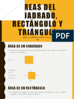 Áreas Del Cuadrado, Rectángulo y Triángulo