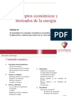 Unidad 1. Conceptos Económicos y Mercados de Energía