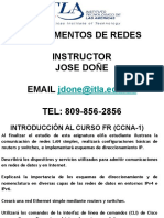 Fundamentos de Redes Instructor Jose Doñe Email TEL: 809-856-2856