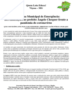 2020-06-08 - Plataforma Municipal de Emergência de Viçosa e Região - Documento Base - Versão 1