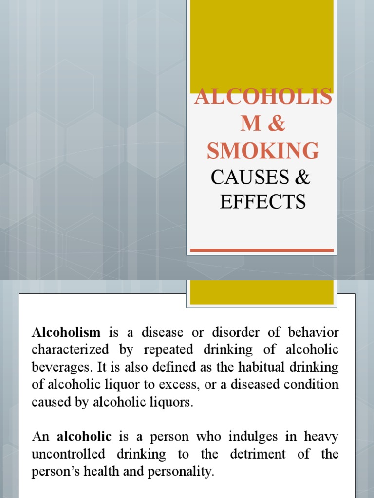 Health Risks of Alcohol and Smoking | PDF | Cigarette | Smoking
