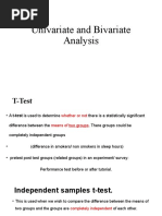 Univariate and Bivariate Analysis