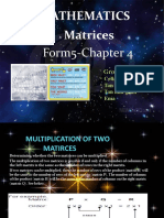 Mathematics Matrices: Form5-Chapter 4