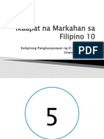 Ikaapat Na Markahan Sa Filipino 10 Aralin 4.1 COT