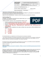 Guía de Trabajo en Casa N°1 Matemática