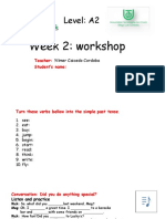 Level: A2: Week 2: Workshop