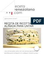 Ricotta Aliñada para Untar