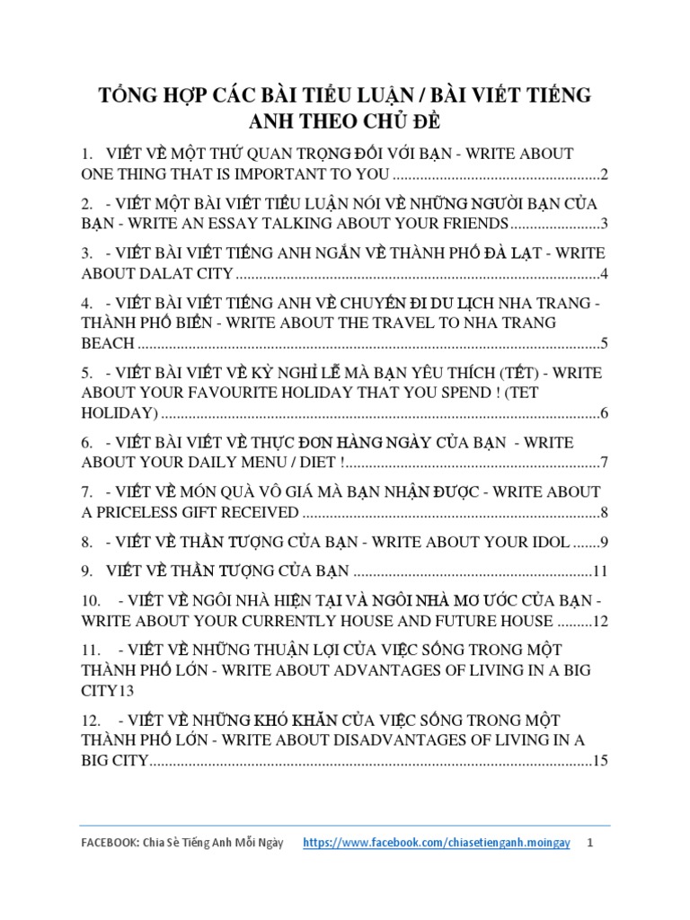 Tổng Hợp Các Bài Văn Mẫu Thi TN | PDF