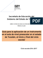 Gui - A para La Aplicacio - N de Un Instrumento en Preescolar - PD