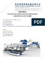 Quotation: Five Layers Fully Automatic Stretch Film Making Machine Model:WT65-100-100-65-1850MM