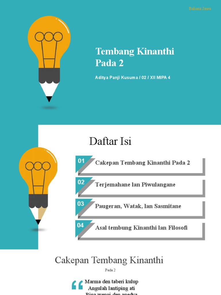 Kinanthi Pada 2 Oleh Aditya Panji Kusuma Pdf Jawa Indonesia
