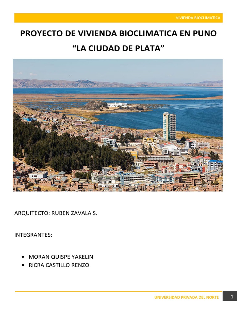Vivienda Bioclimatica en Puno | PDF | Energía solar | Panel solar