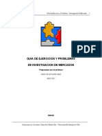 Guía de Ejercicios y Problemas de Investigación de Mercados