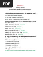 Assessment 2 Grammar Revision Answerkey