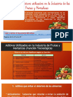 Ingredientes y Aditivos Utilizados en La Industria de Las Frutas y Hortalizas