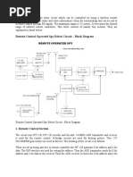 Remote Control Operated Spy Robot Circuit - Block Diagram