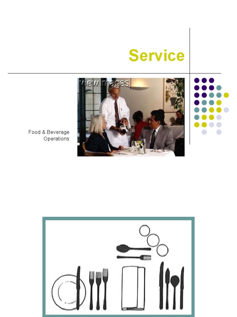 Sequence of Service | PDF | Menu | Tableware