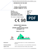 Operator'S Manual and Spare Parts Catalogue Schaeff Itc