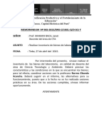 MEMORANDUM - Inventario - 2015