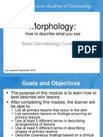 Morphology:: Basic Dermatology Curriculum