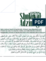 Sholawat Adzimiyyah