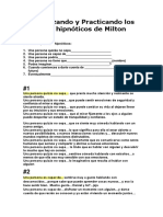 PRACTICANDO LOS PATRONES HIPNOTICOS DE MILTON ERICKSON