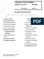 CH 2 Statistics - Mind Map Primary and Secondary Data - Difference