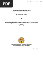 Model Curriculum For B.Voc/ D.Voc in Banking Finance Services and Insurance (BFSI)