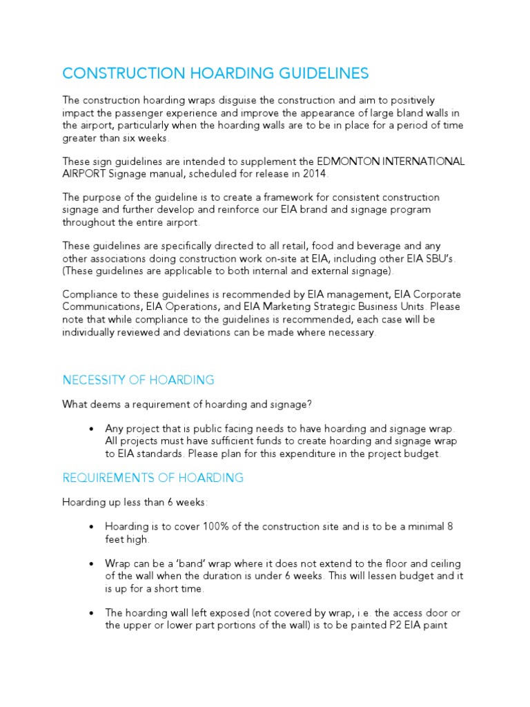 Construction Hoarding Guidelines – UZLI
