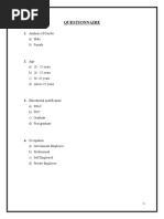 Questionnaire of Samsung Mobile