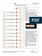 Printable Penny Coin Wrapper: Items Needed: Printer, Paper, Scissors, and Typical Office or Gift Wrapping Tape