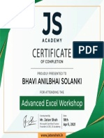 Advanced Excel Workshop Certificates-6145