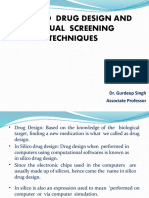 In Silico Drug Design and Virtual Screening Techniques: Dr. Gurdeep Singh Associate Professor