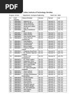 RollList BTech DD BS2020Batch | PDF