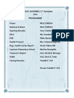 Barangay Assembly 1 Semester 2021 Programme