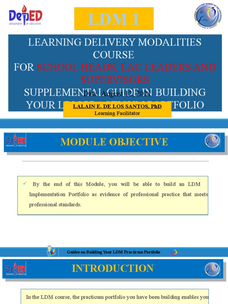 LDM Practicum Portfolio Guide | PDF | Learning | Lesson Plan