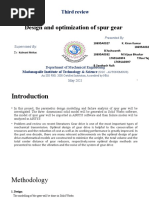 Design and Optimization of Spur Gear: Third Review