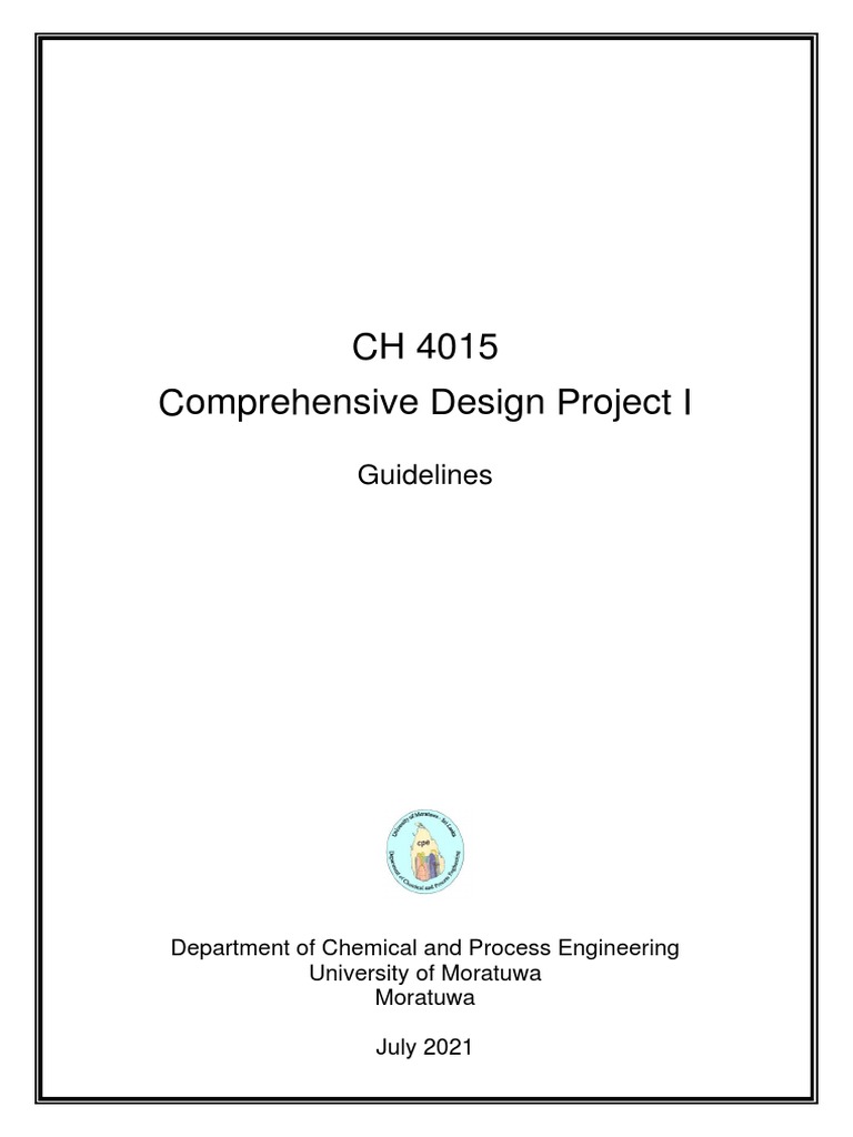 CH4015 Design Project Guidelines | PDF | Design | Heat