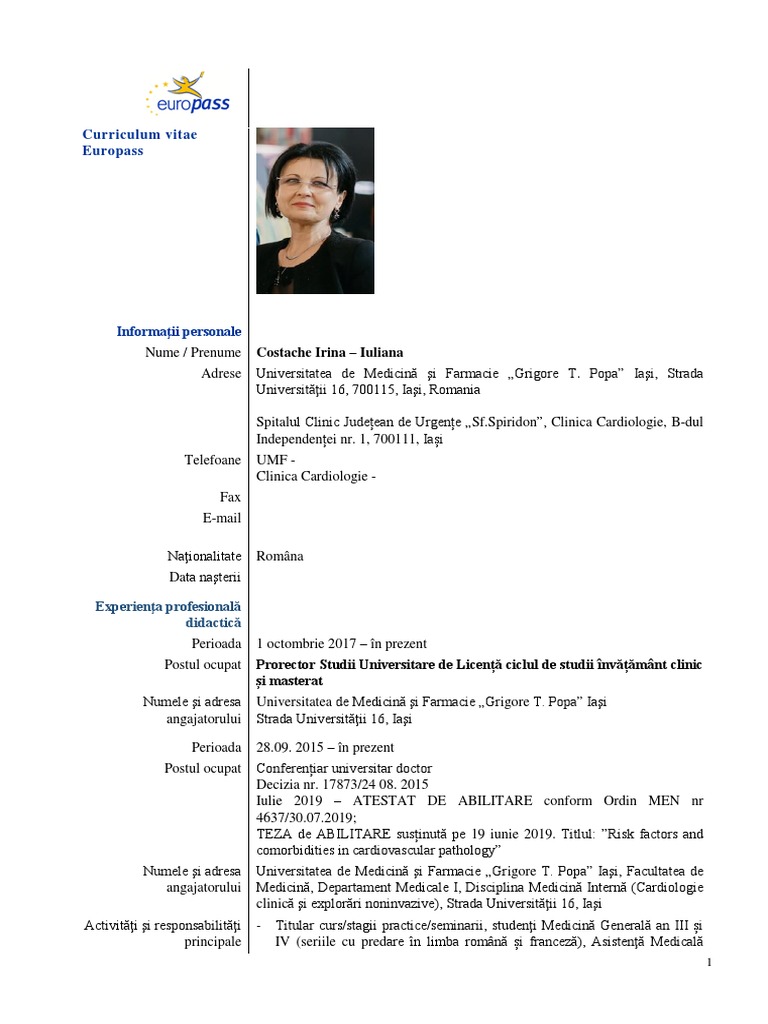 Costache CV | PDF