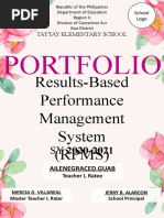 Results-Based Performance Management System (RPMS) : Portfolio