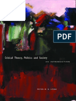 (Continuum Collection) Peter Stirk-Critical Theory, Politics and Society - An Introduction-Bloomsbury Academic (2005)