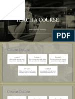 Teach A Course: Presentation Subtitle