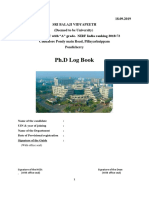 Log Book SBV For PHD Scholars 2019 1